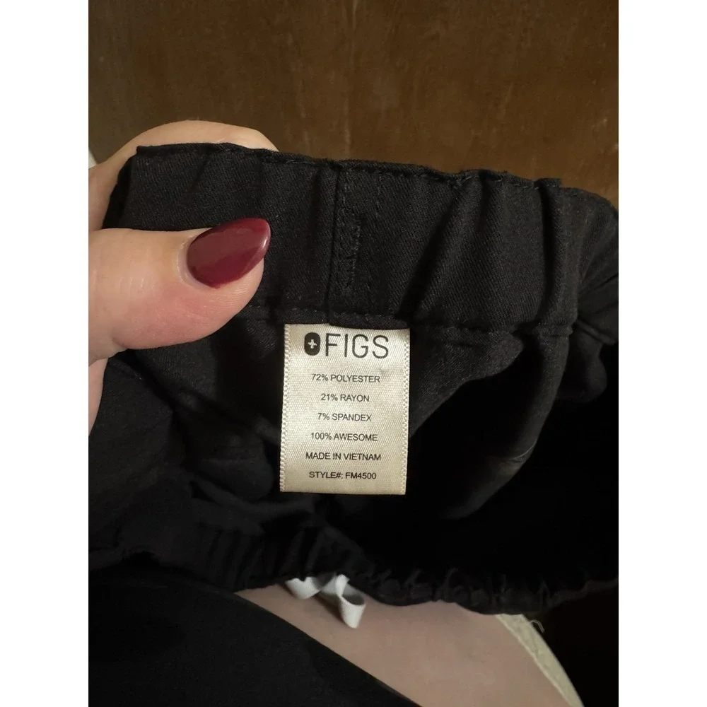 Figs Men’s Pisco Basic Scrub Pants™ Black Straight Leg XL Style FM4500 PO 1429